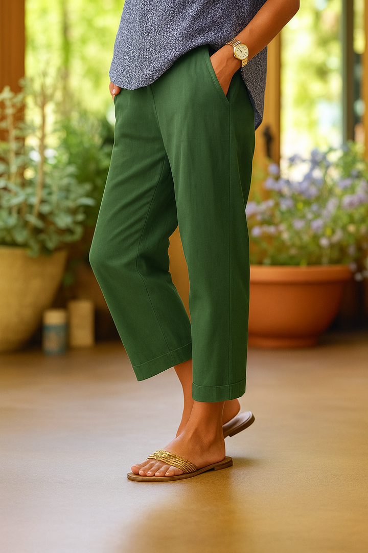 Evanthe | Women’s Cropped Linen Summer Pants