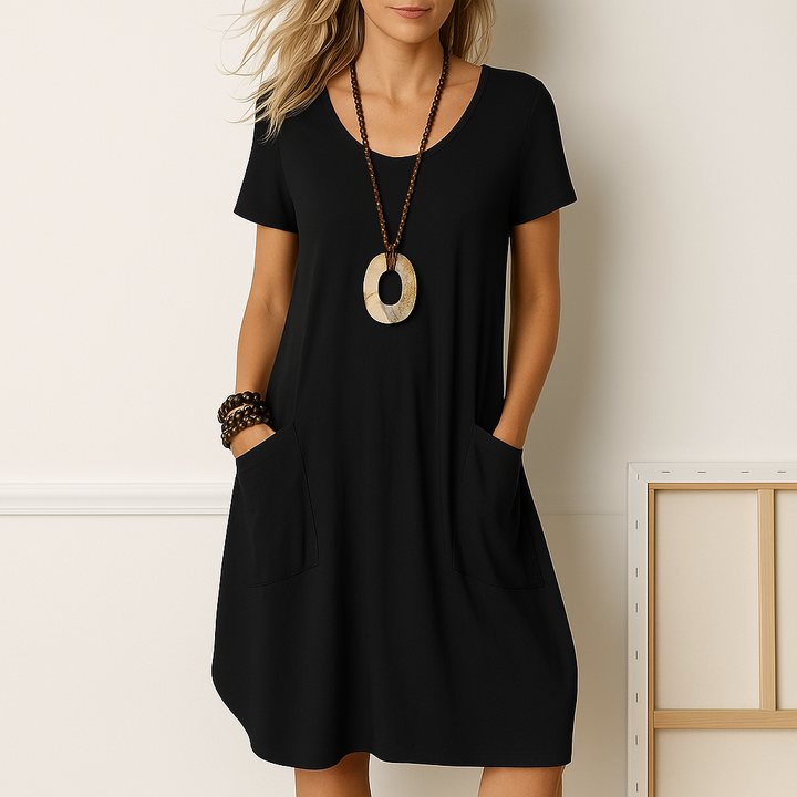Myra | Women’s Summer Short Sleeve Boho Midi Dress