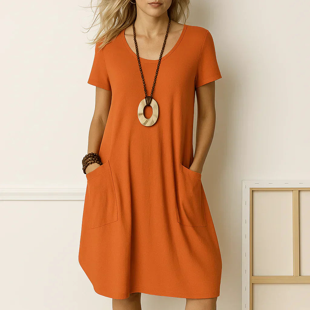 Myra | Women’s Summer Short Sleeve Boho Midi Dress