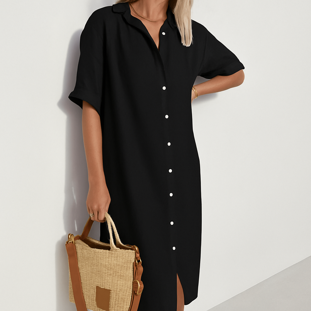 Demi | Women’s Beach Short Sleeves Shirt Dress