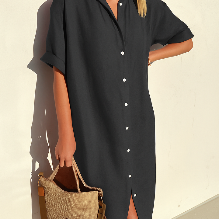 Demi | Women’s Beach Short Sleeves Shirt Dress