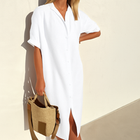 Demi | Women’s Beach Short Sleeves Shirt Dress
