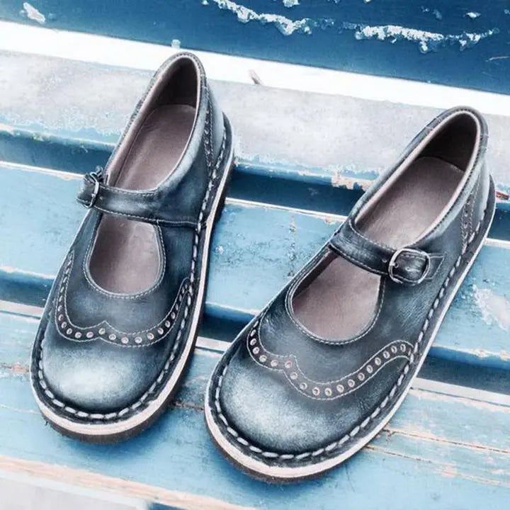 Anke | Women Vintage Buckle Strap Mary Janes
