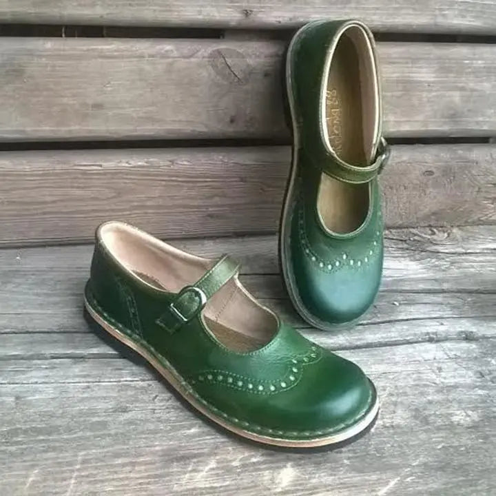 Anke | Women Vintage Buckle Strap Mary Janes