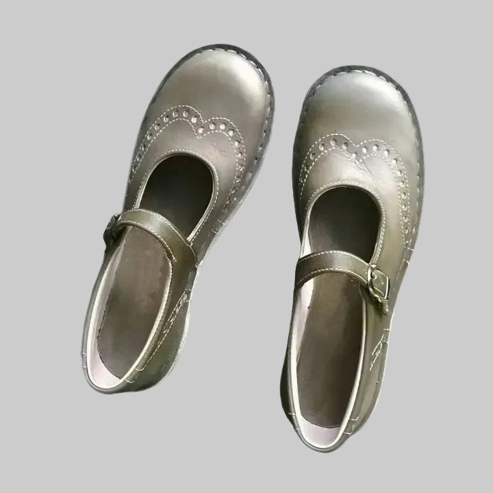 Anke | Women Vintage Buckle Strap Mary Janes