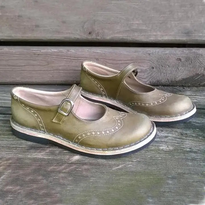 Anke | Women Vintage Buckle Strap Mary Janes