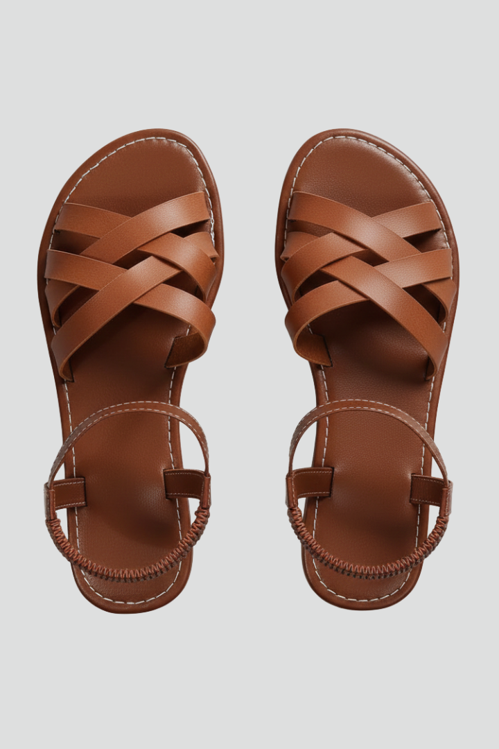 Britta | Women's Crossover Ankle Strap Heeled Sandals
