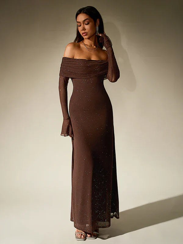 Genevieve | Women’s Evening Long Sleeves Maxi Dress