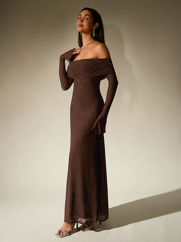 Genevieve | Women’s Evening Long Sleeves Maxi Dress