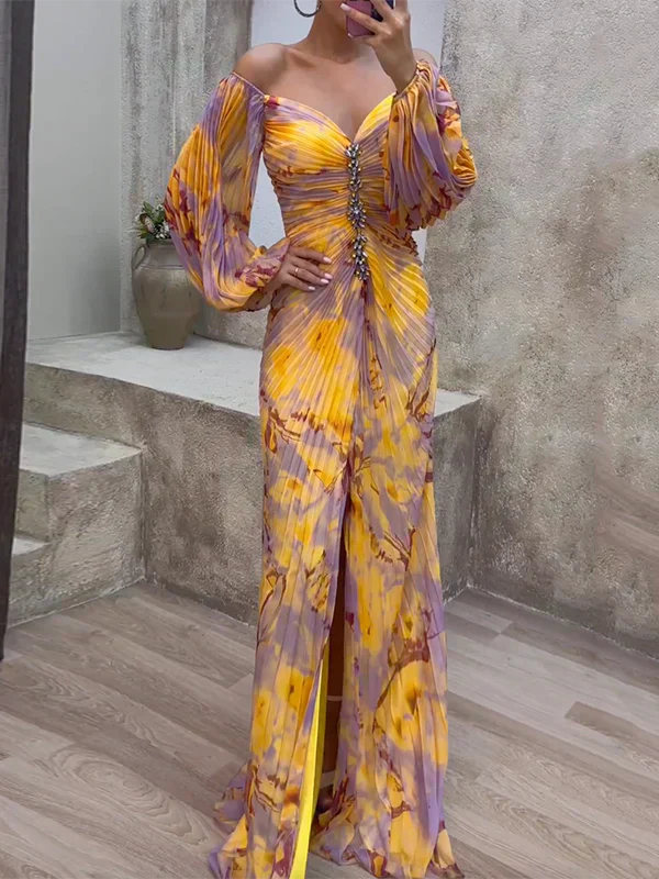 Liliana | Women's Off-Shoulder Floral Wedding Guest Dress