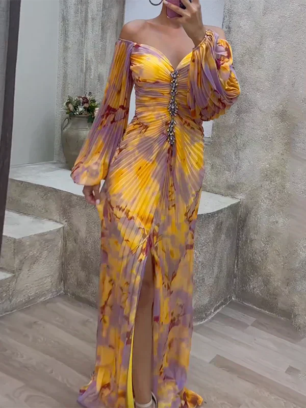 Liliana | Women's Off-Shoulder Floral Wedding Guest Dress