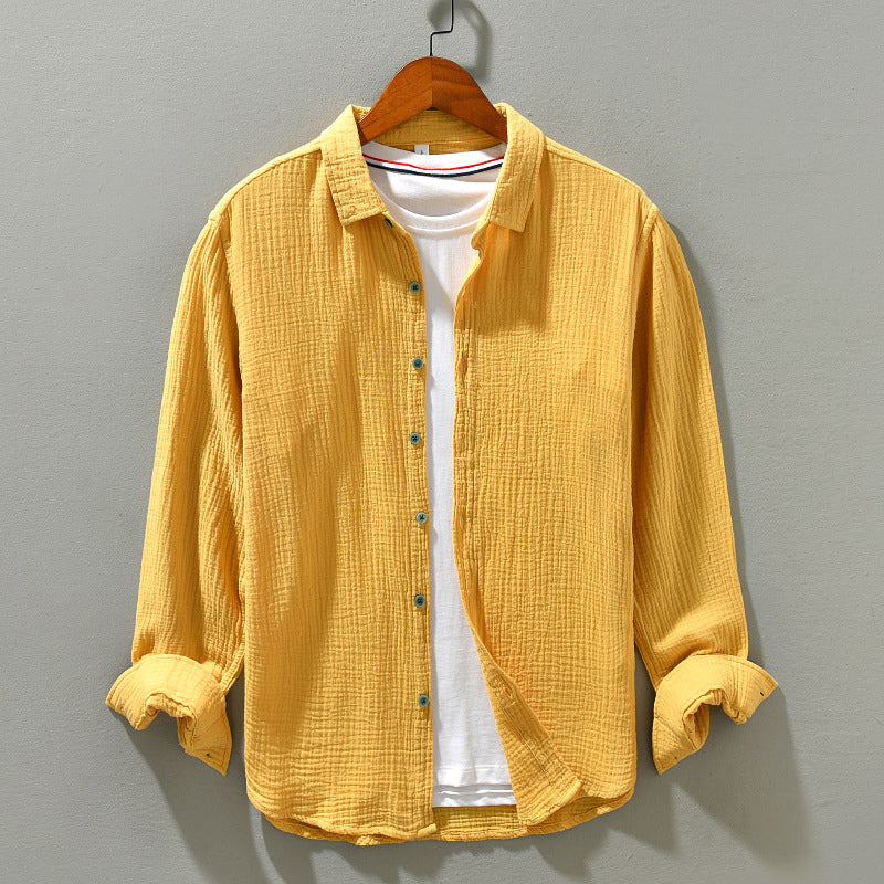 Nelson | Men's Waffle Knit Longsleeve Summer Shirt