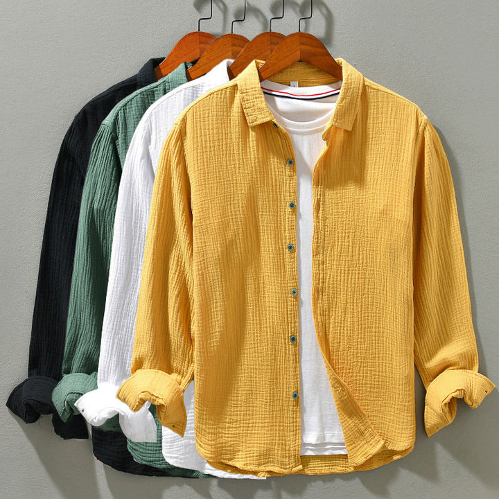 Nelson | Men's Waffle Knit Longsleeve Summer Shirt