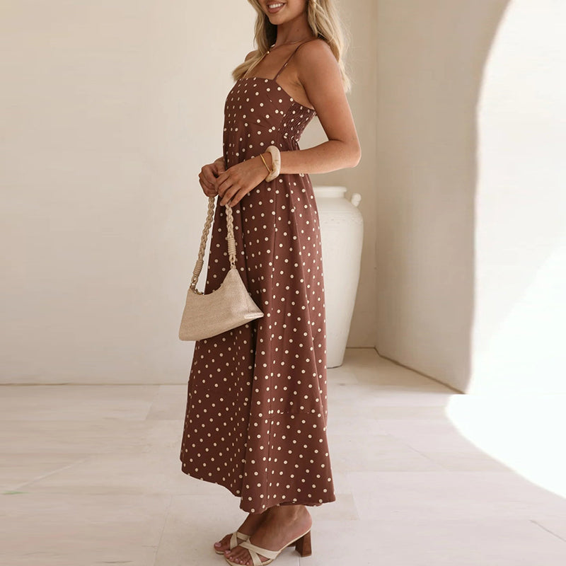 Goldie | Women’s Summer Spaghetti Strap Muslin Dress