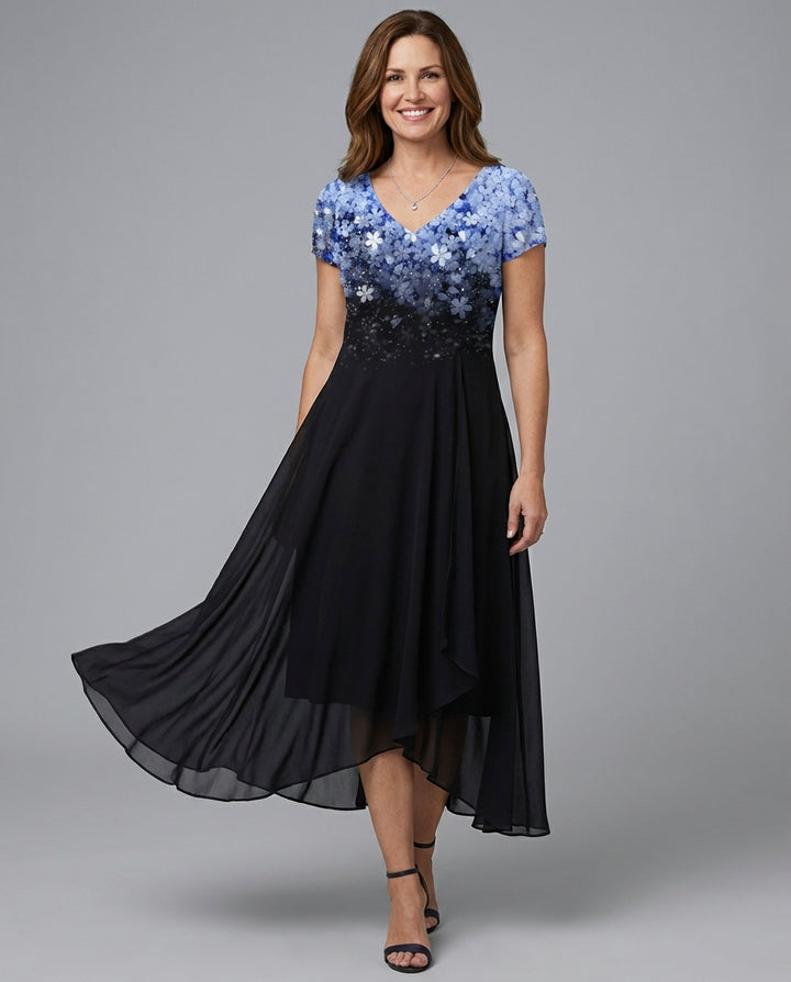 Marley | Women's Floral Short Sleeve Formal Dress