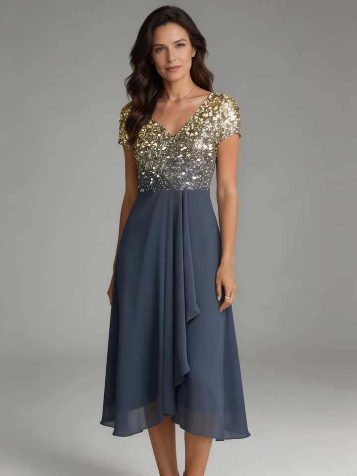 Marley | Women's Floral Short Sleeve Formal Dress