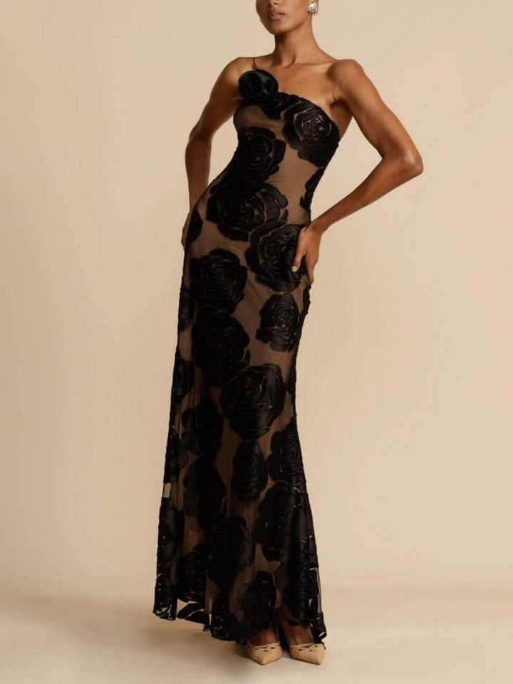 Diane | Women's One Shoulder Floral Evening Dress
