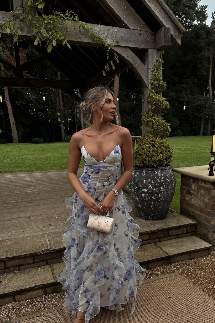Coraline | Women’s Ruffled Maxi Wedding Guest Dress