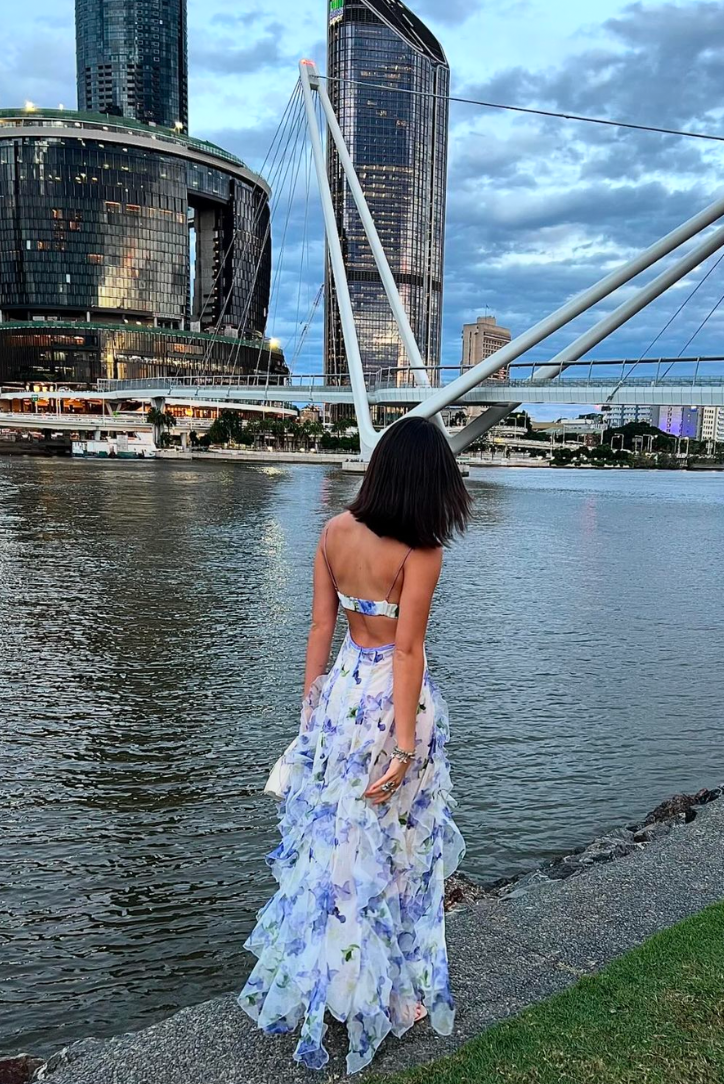 Coraline | Women’s Ruffled Maxi Wedding Guest Dress