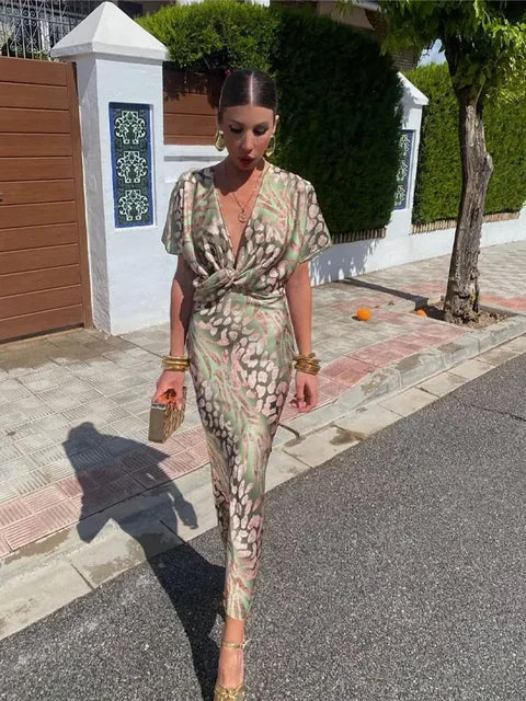 Brooke | Women's Summer Wrap Midi Dress