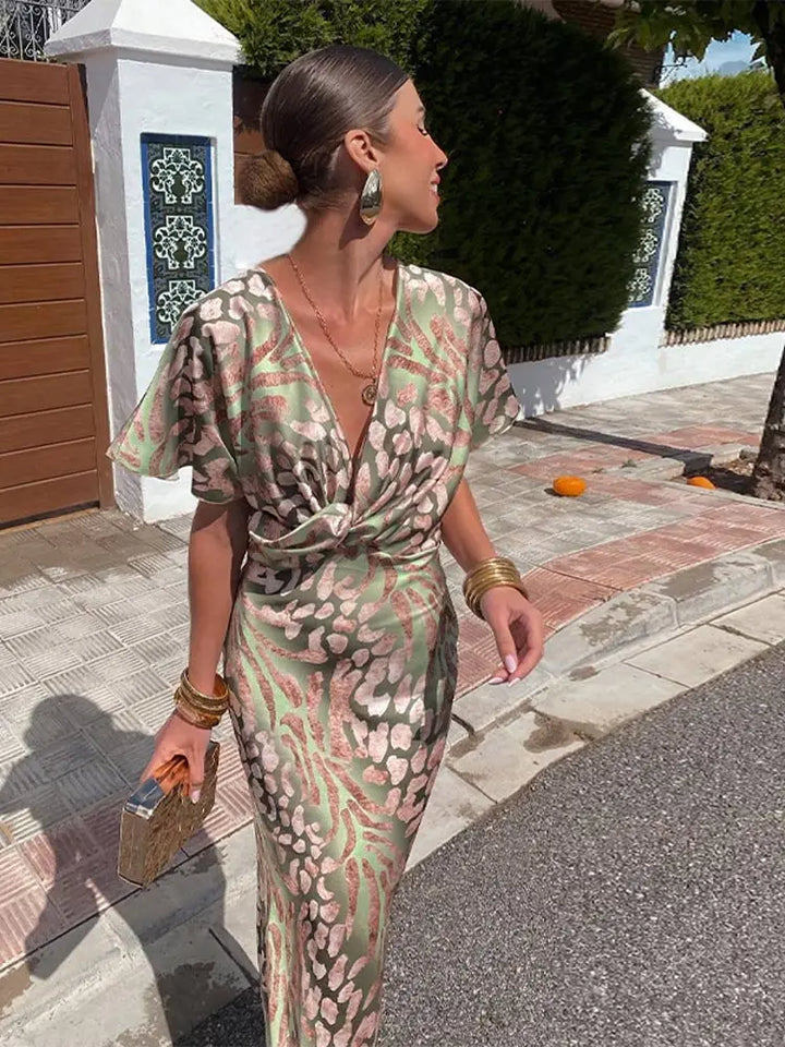 Brooke | Women's Summer Wrap Midi Dress
