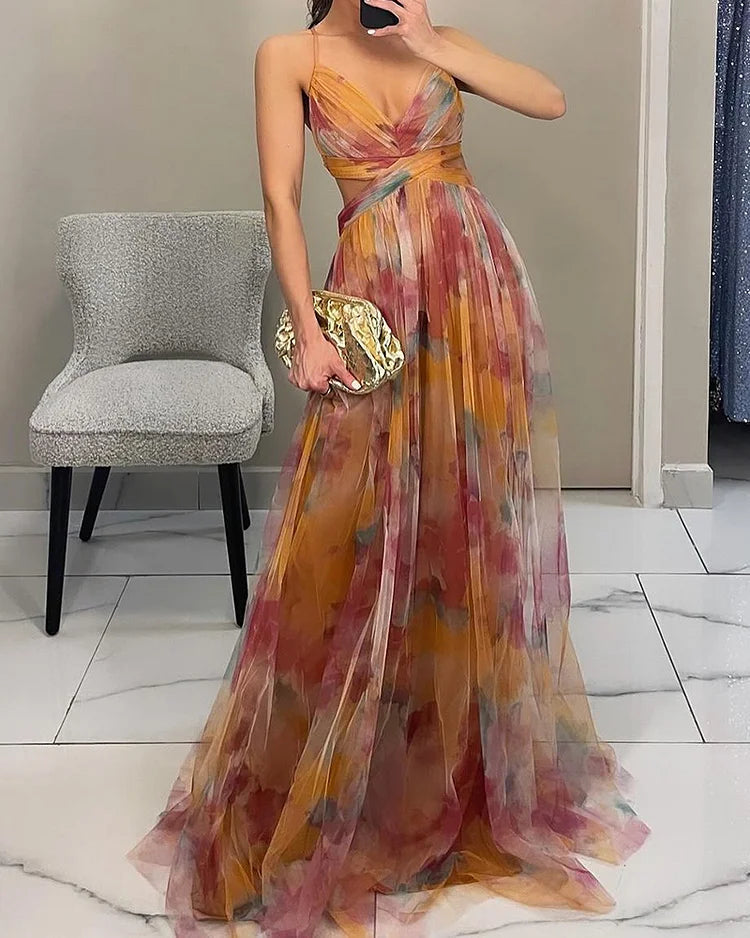Amelia | Women's Floral Print Boho Maxi Dress
