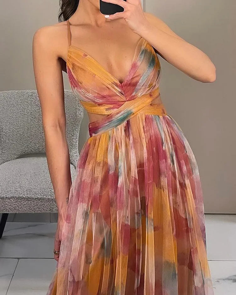 Amelia | Women's Floral Print Boho Maxi Dress