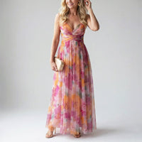 Genevieve | Women's Watercolor Long Evening Dress