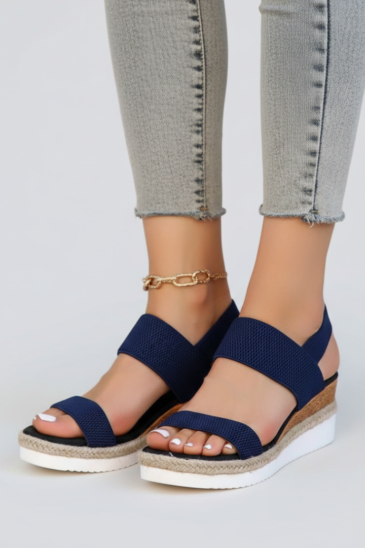 Frida | Women's Slip-On Stretch Elevated Sole Sandals