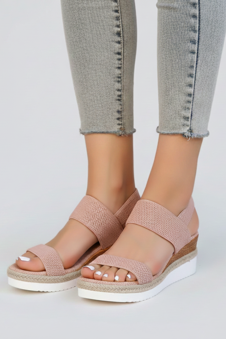 Frida | Women's Slip-On Stretch Elevated Sole Sandals