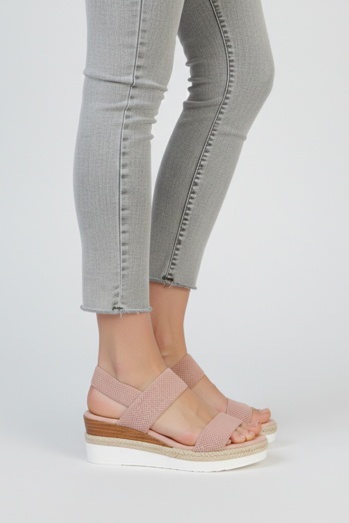 Frida | Women's Slip-On Stretch Elevated Sole Sandals