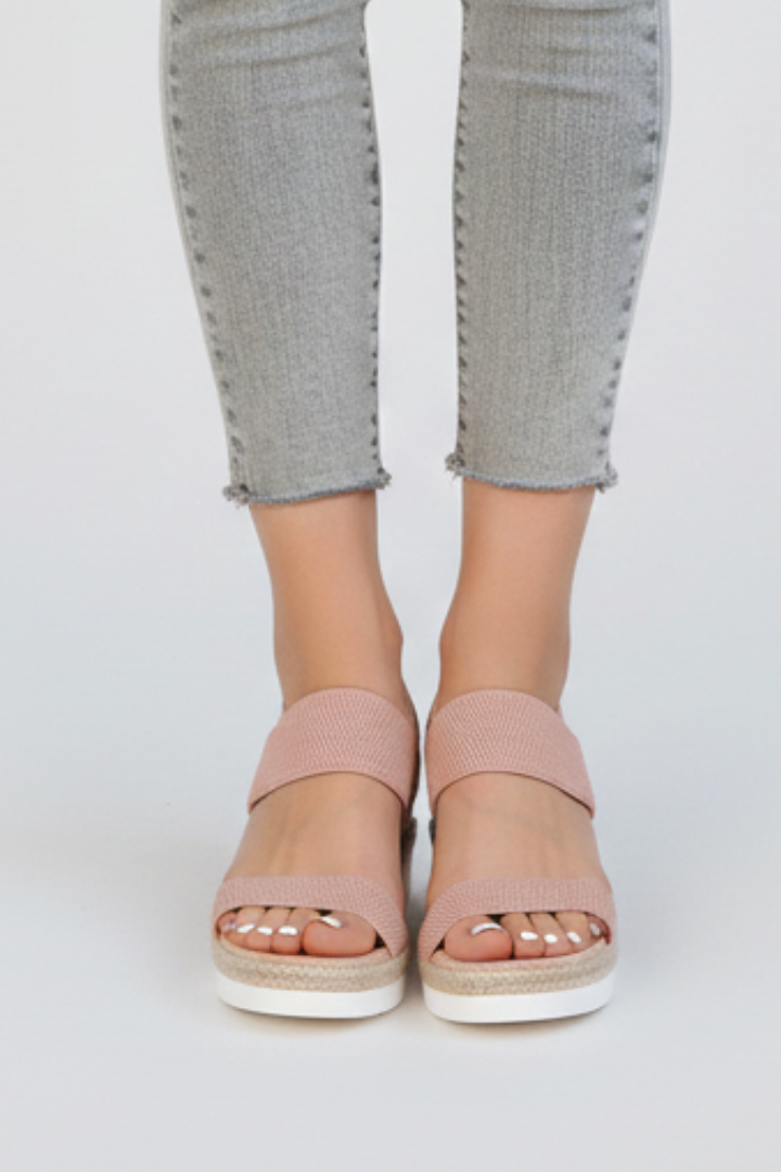 Frida | Women's Slip-On Stretch Elevated Sole Sandals
