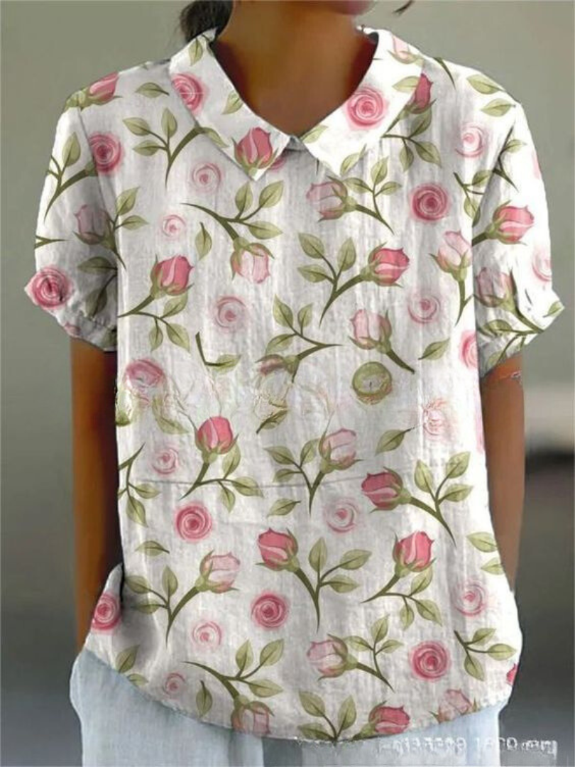 Tessa | Women's Floral Print V-Neck Casual Blouse