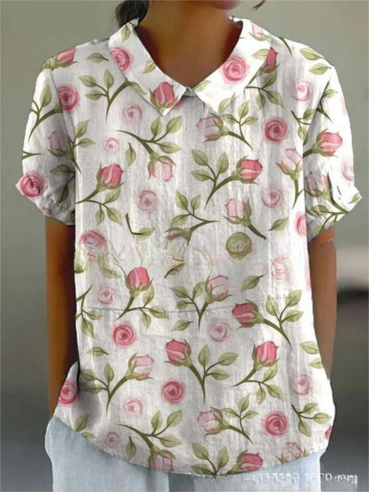 Tessa | Women's Floral Print V-Neck Casual Blouse