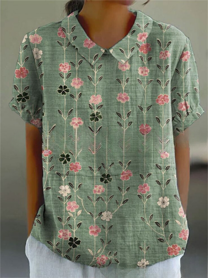 Tessa | Women's Floral Print V-Neck Casual Blouse