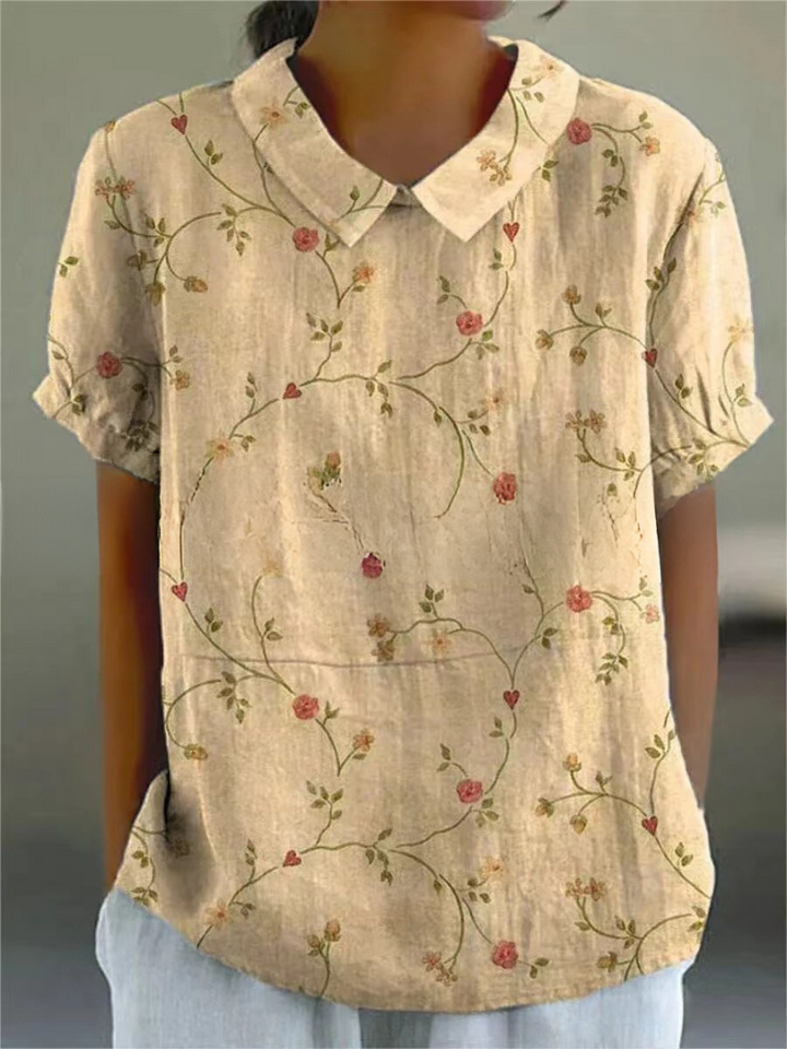 Tessa | Women's Floral Print V-Neck Casual Blouse