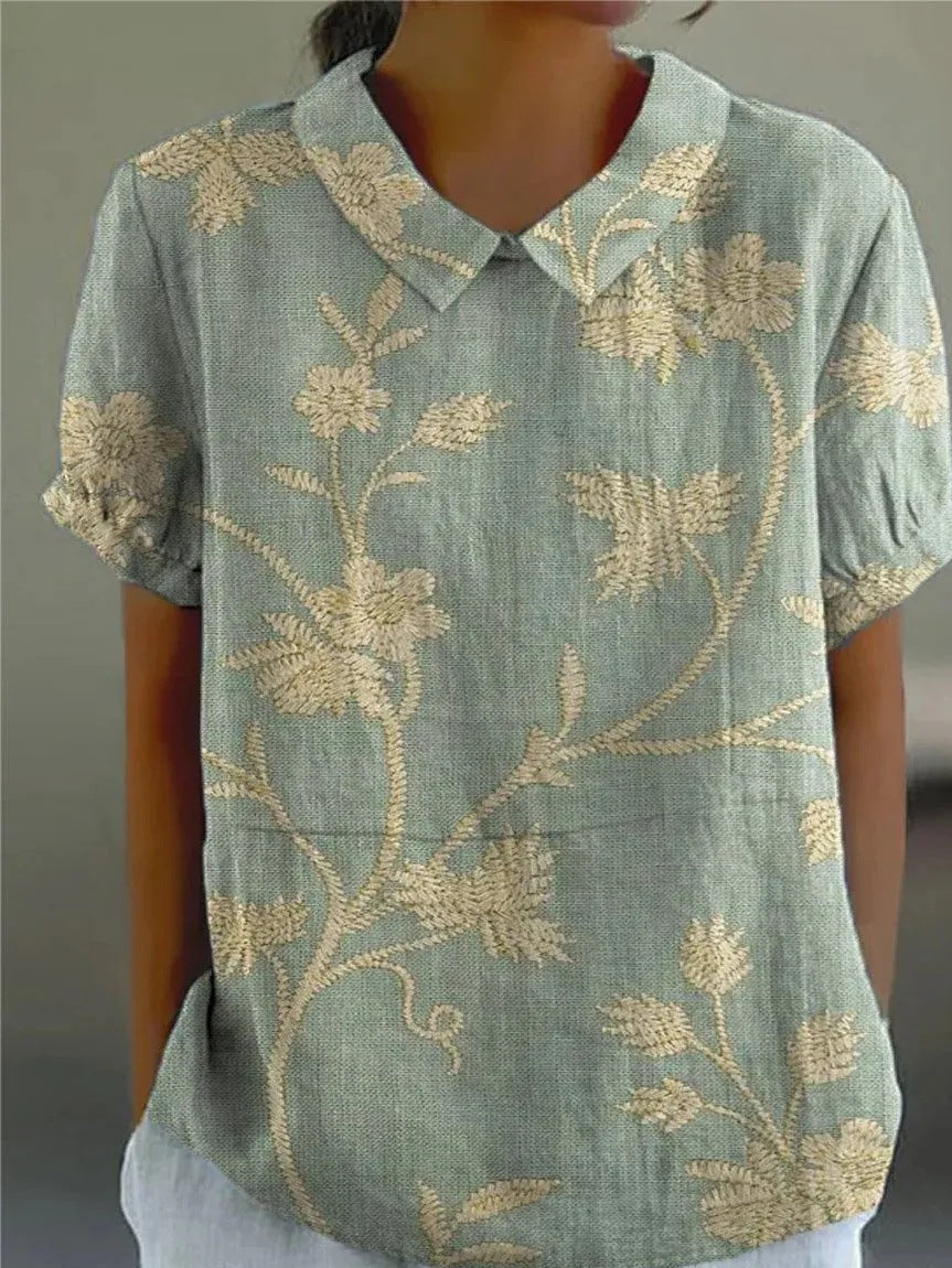 Tessa | Women's Floral Print V-Neck Casual Blouse