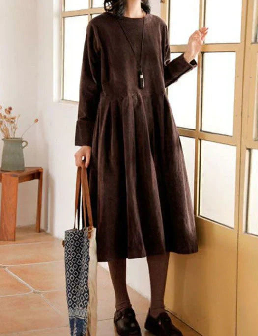 Lacy | Women’s Casual Round Neck Midi Dress
