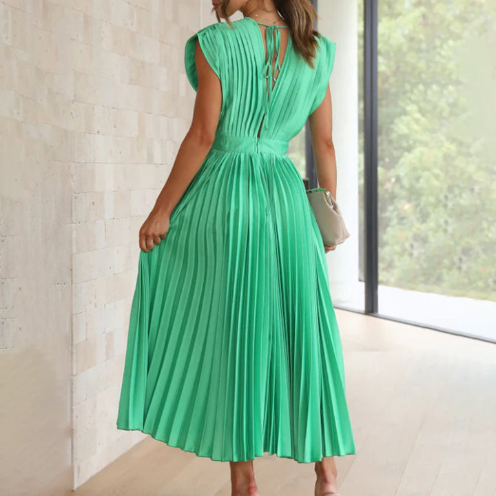 Angel | Women’s Pleated V-Neck Maxi Dress