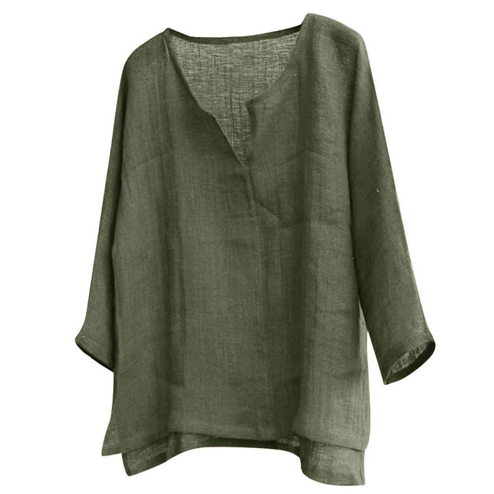 Ursula | Women's Loose Fit Linen Summer Blouse