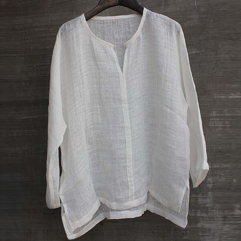 Ursula | Women's Loose Fit Linen Summer Blouse