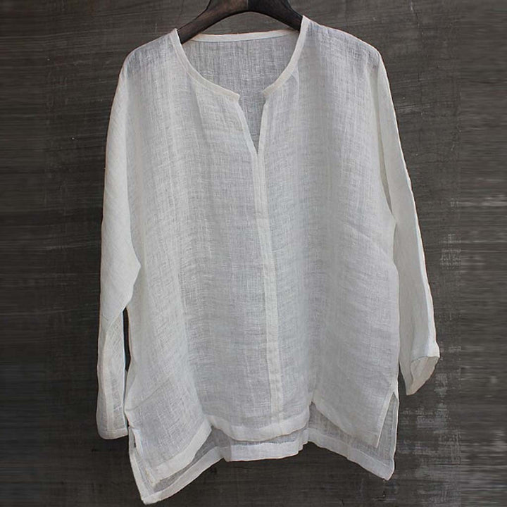 Ursula | Women's Loose Fit Linen Summer Blouse