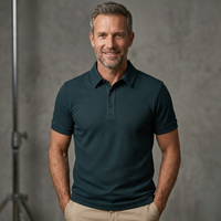 Reid | Men's Casual Textured Buttoned Collar Polo Shirt