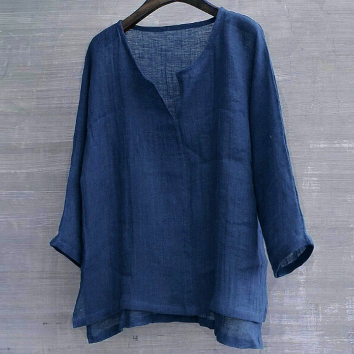 Ursula | Women's Loose Fit Linen Summer Blouse