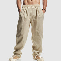 Logan | Men's Relaxed-Fit Linen Blend Drawstring Pants