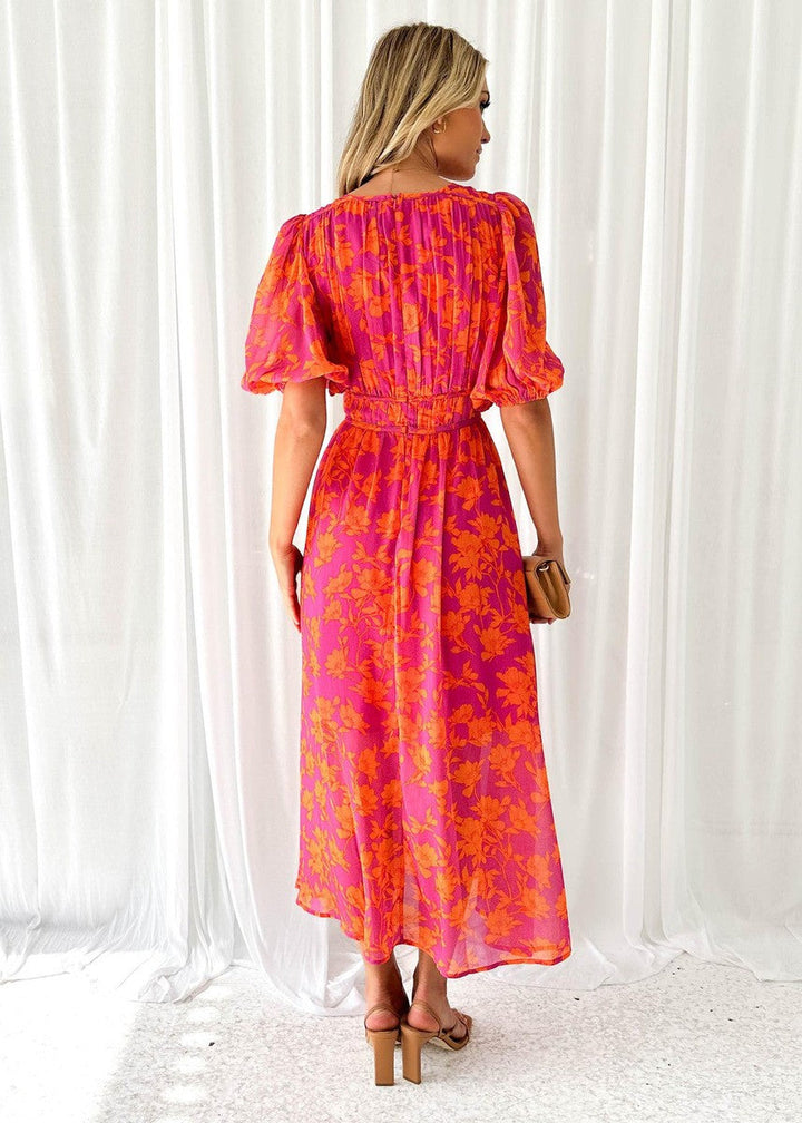 Quinn | Women’s V-Neck Floral Midi Dress