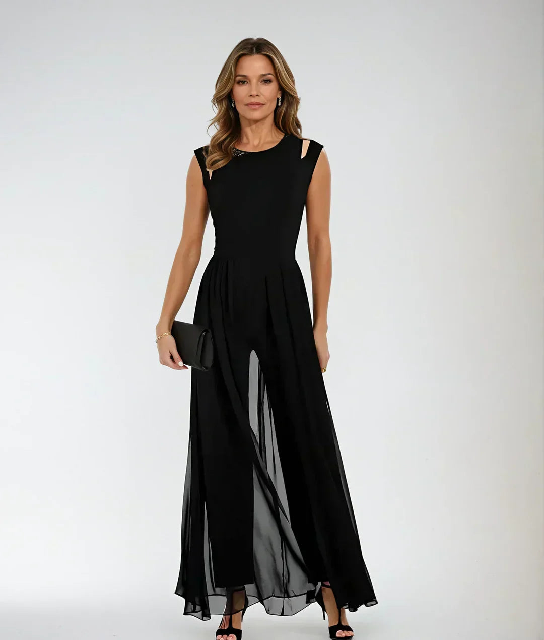 Kenna | Women’s Evening Round Neck Maxi Dress
