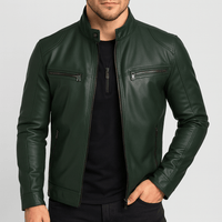 Lucas | Men's Casual Side Pockets Leather Jacket