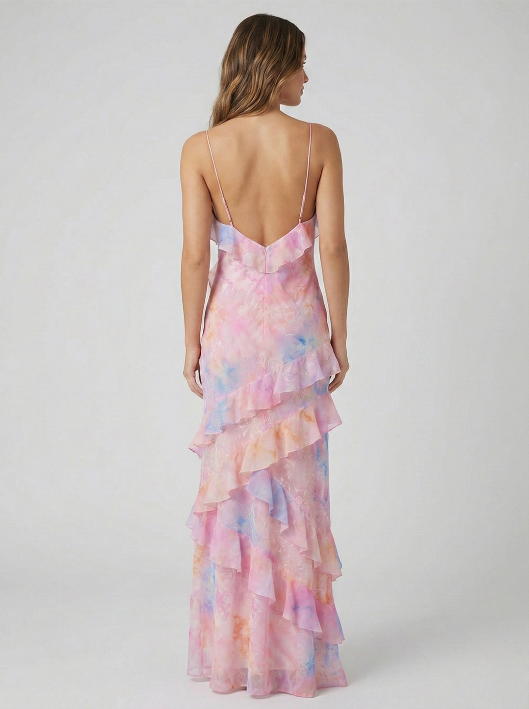 Selvara | Women's Summer Ruffle Maxi Dress
