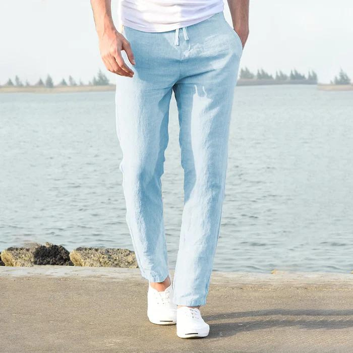 Falron | Men's Straight Leg Linen Summer Pants